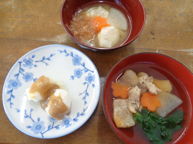 完成したお雑煮