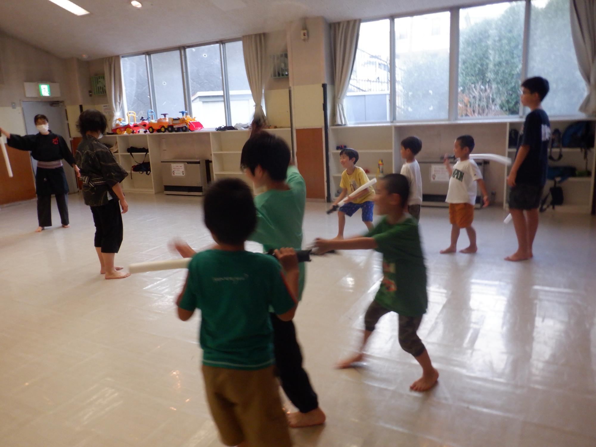 素振りの練習