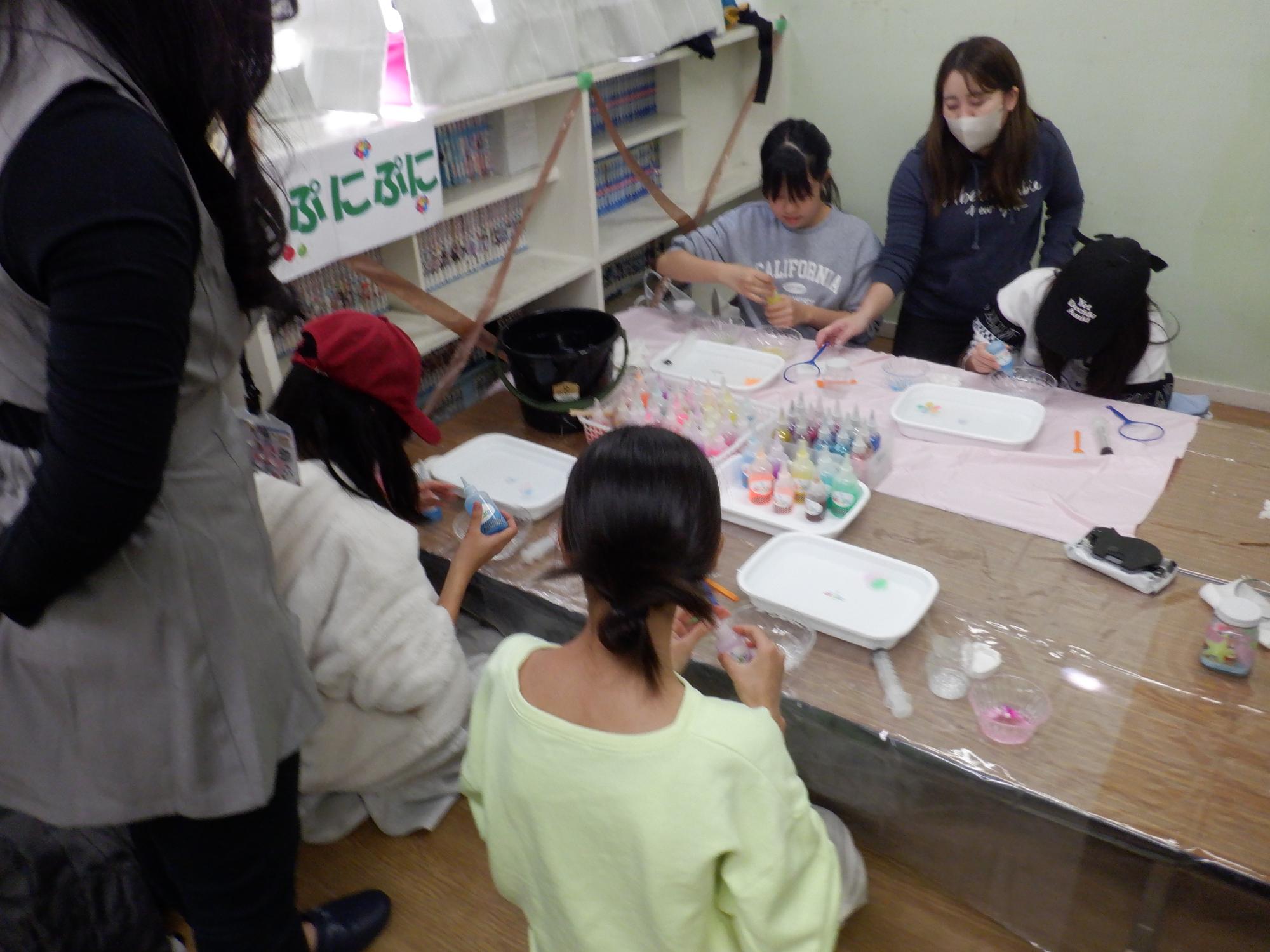 うぉーたーぷにぷにコーナーの様子