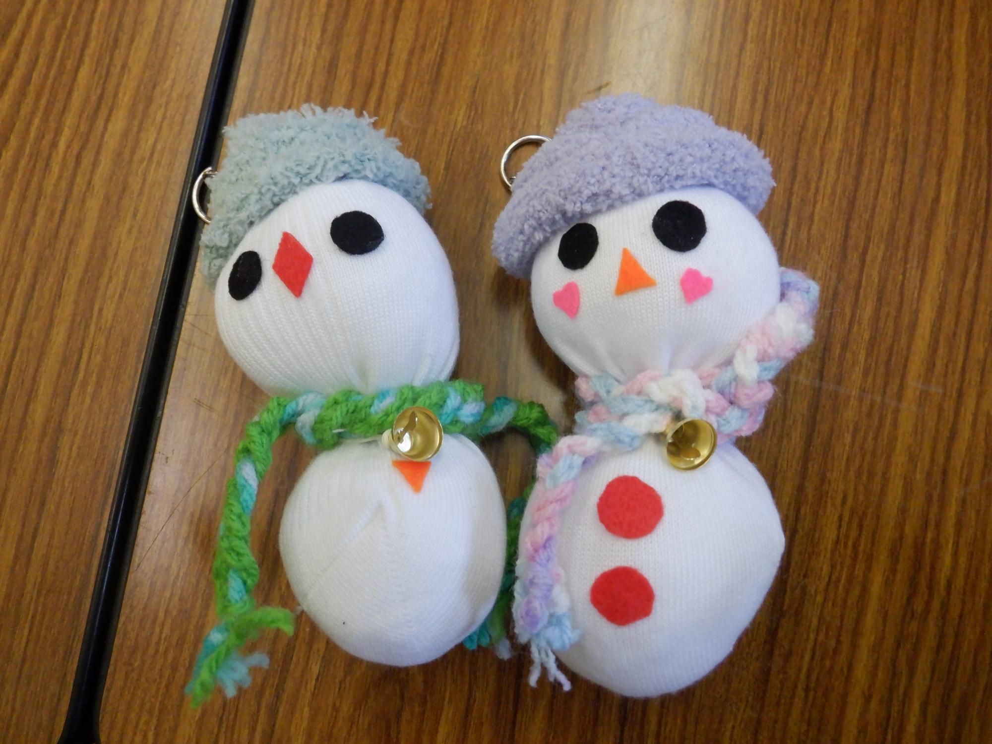 出来上がったソックスノーマンの写真