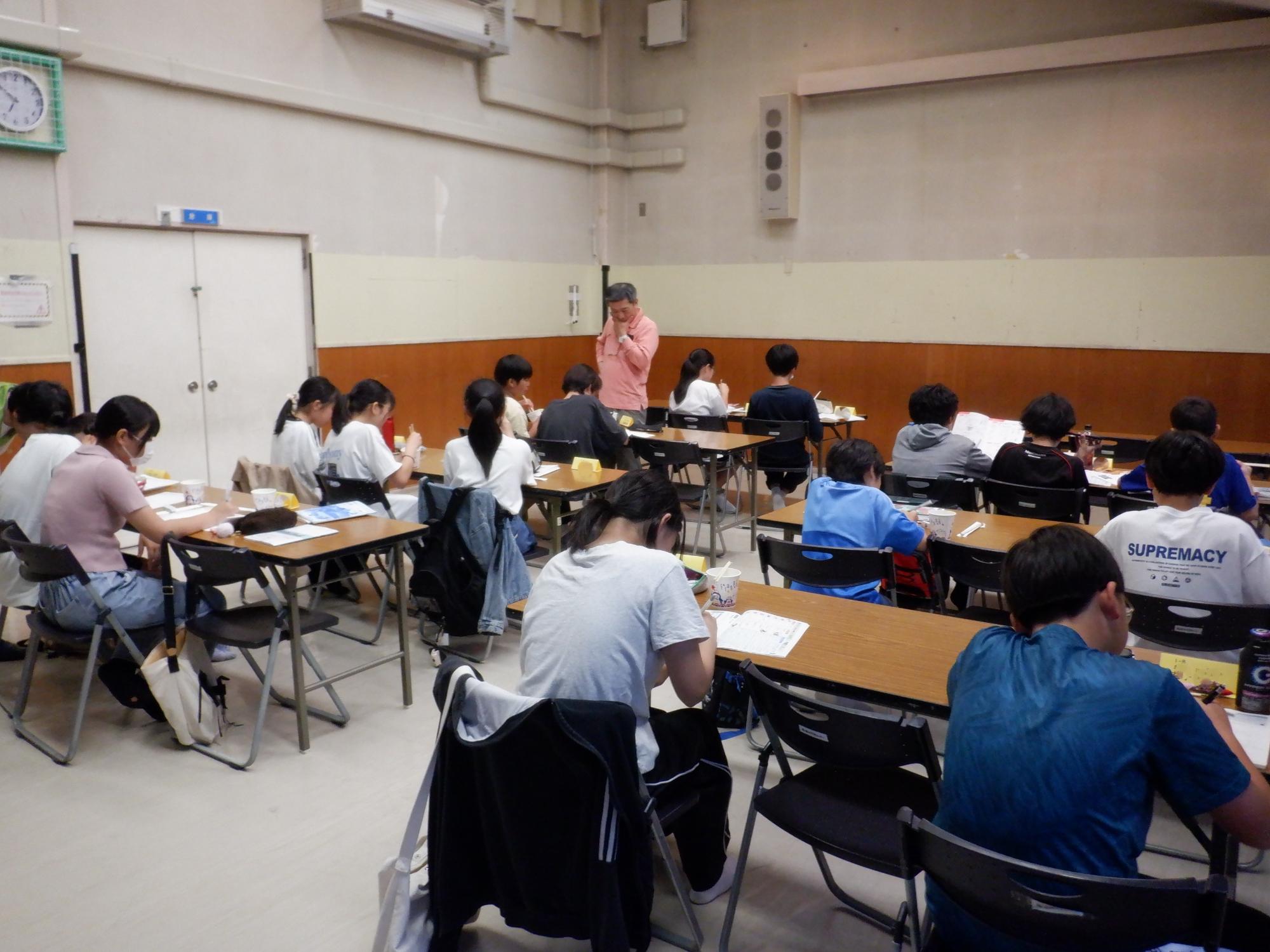 7日間勉強応援トレーニング室にて