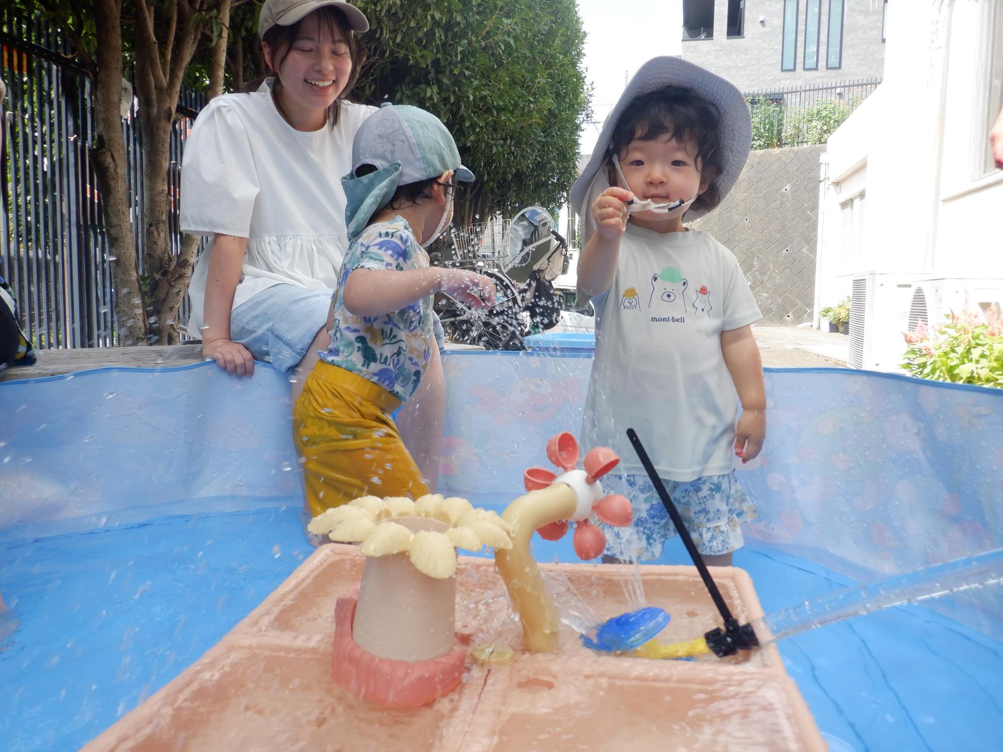 水遊びしたよ