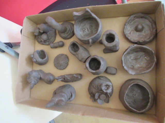 ねんどで形作った作品