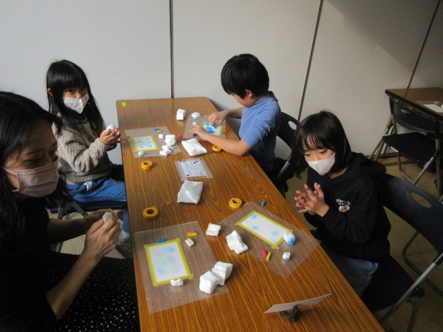 パステルアートの様子