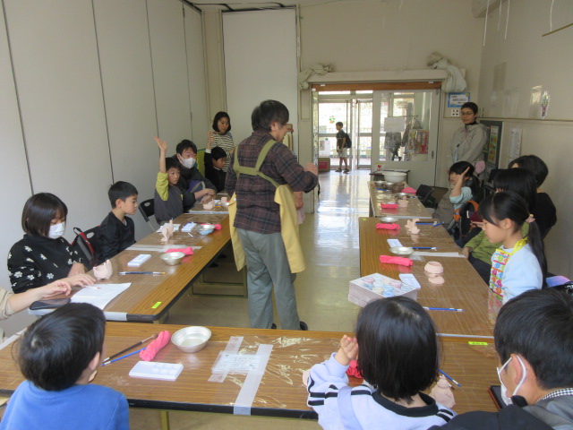 2回目の陶芸の様子