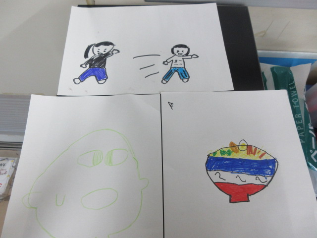 最後に瞑想を行い、心に浮かんだことをイラストにしました