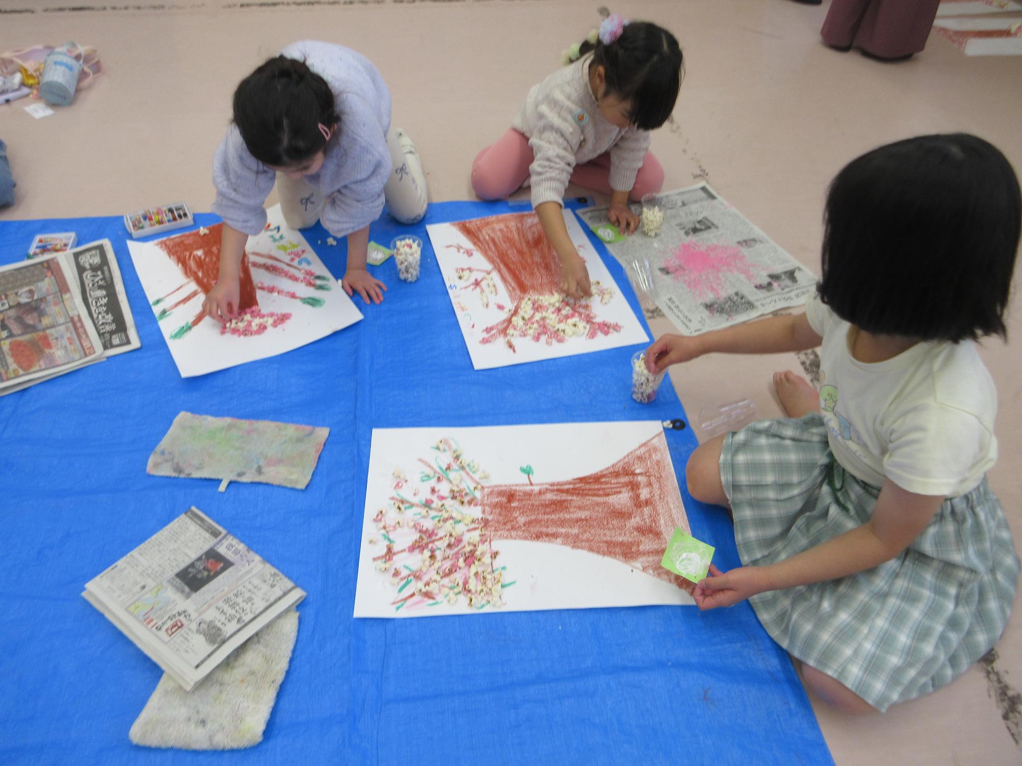 完成したサクラの木の様子
