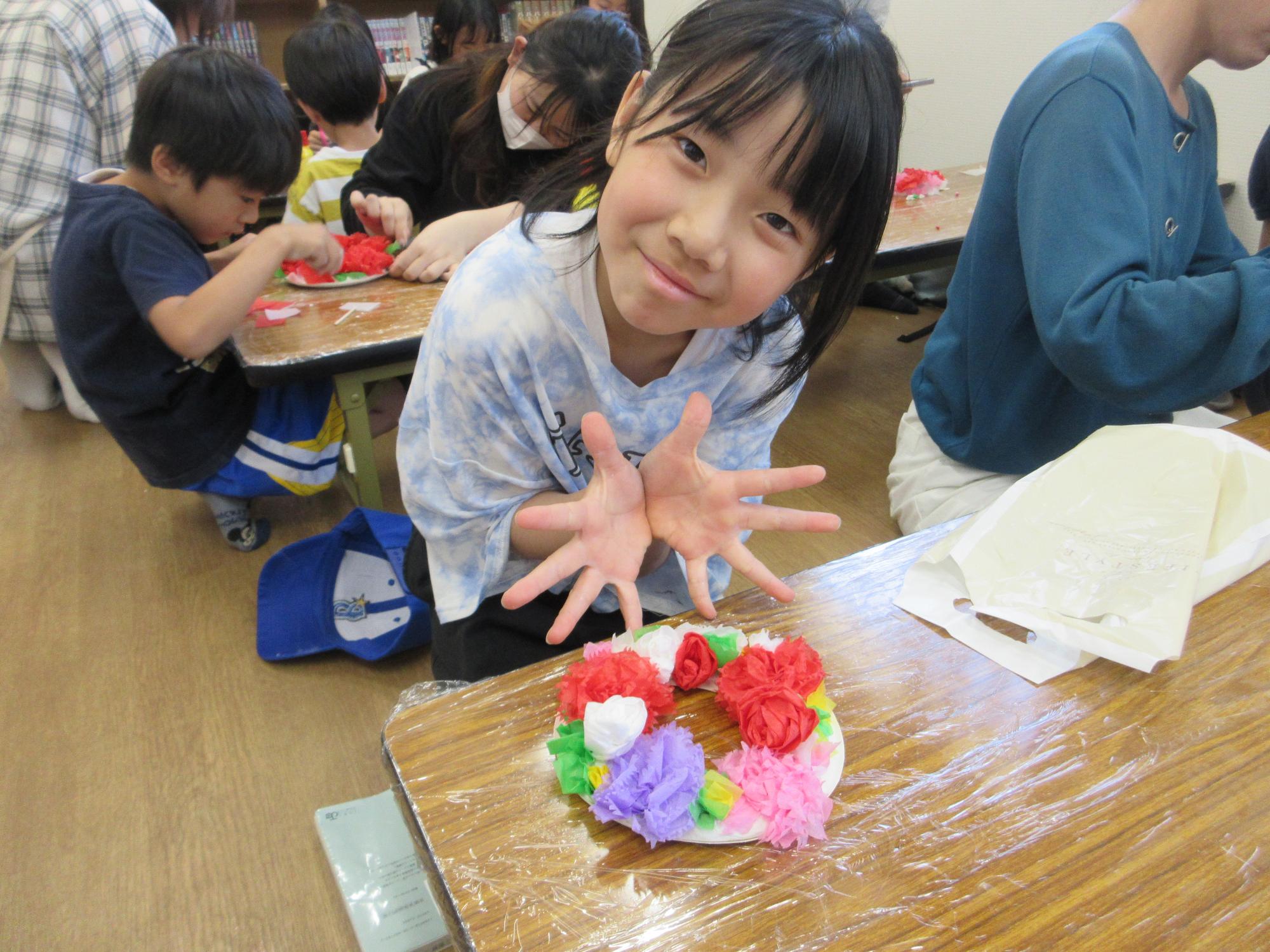 完成した作品の様子
