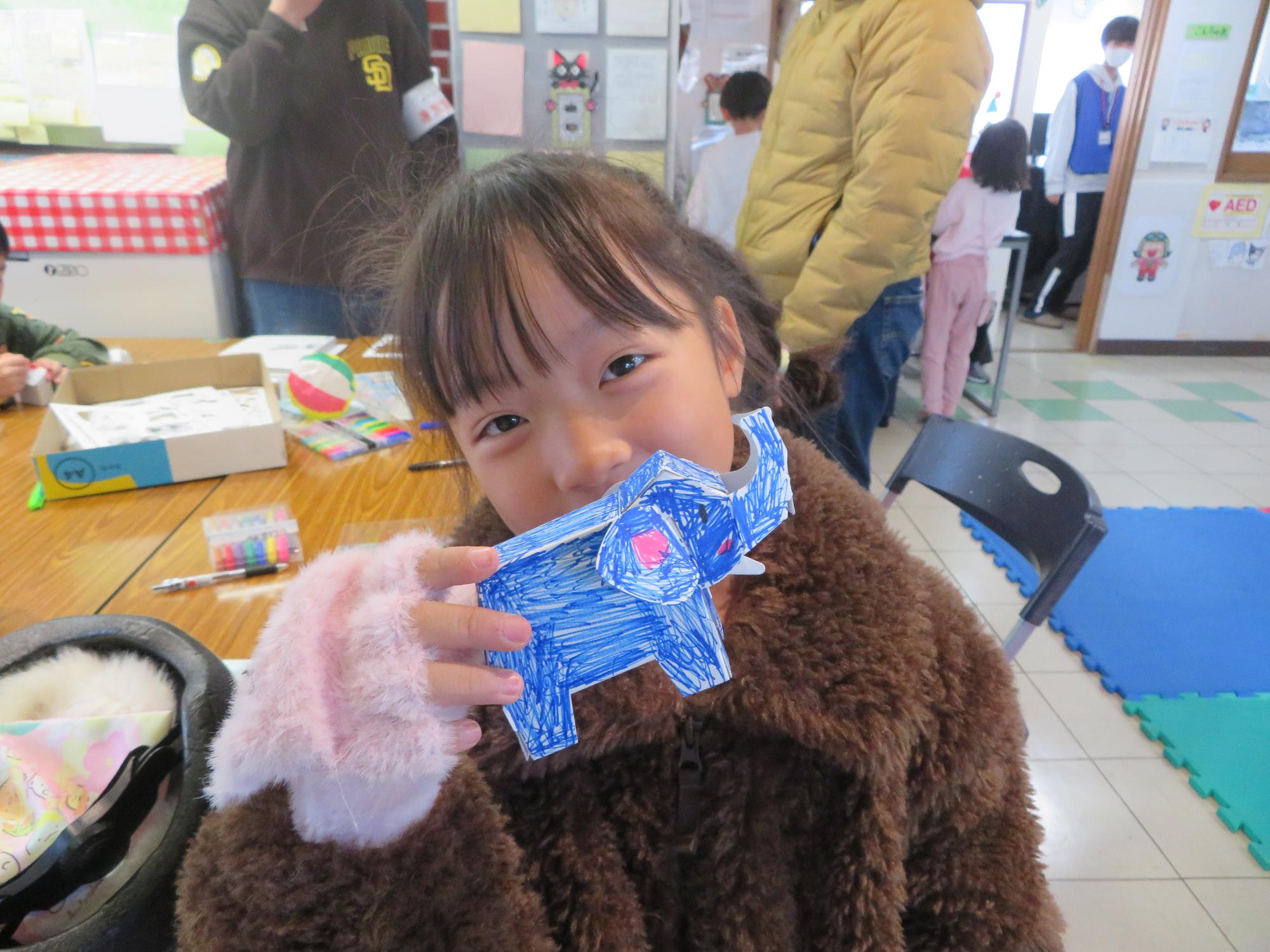 ペーパクラフト完成の写真