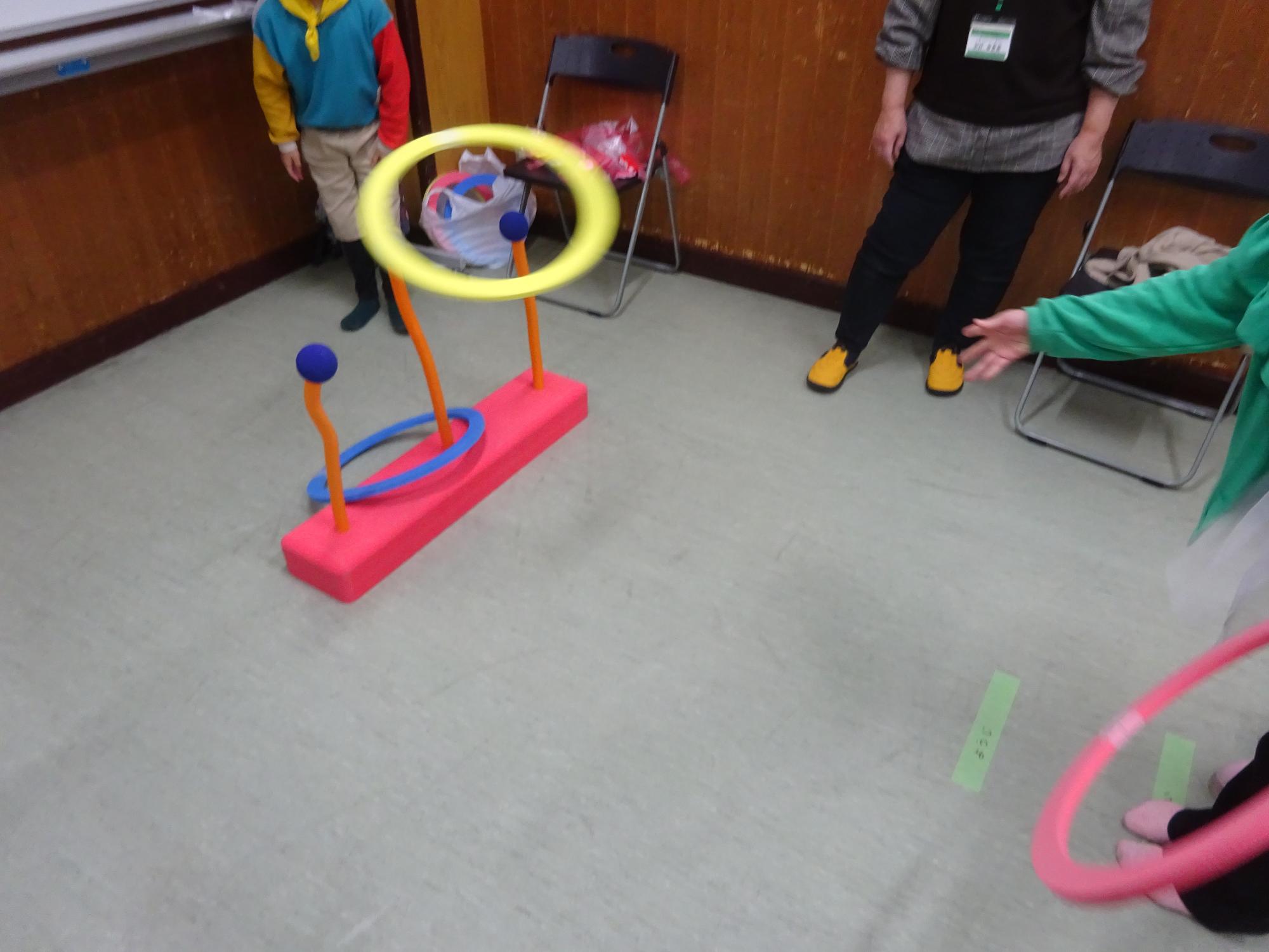 わなげの様子の写真