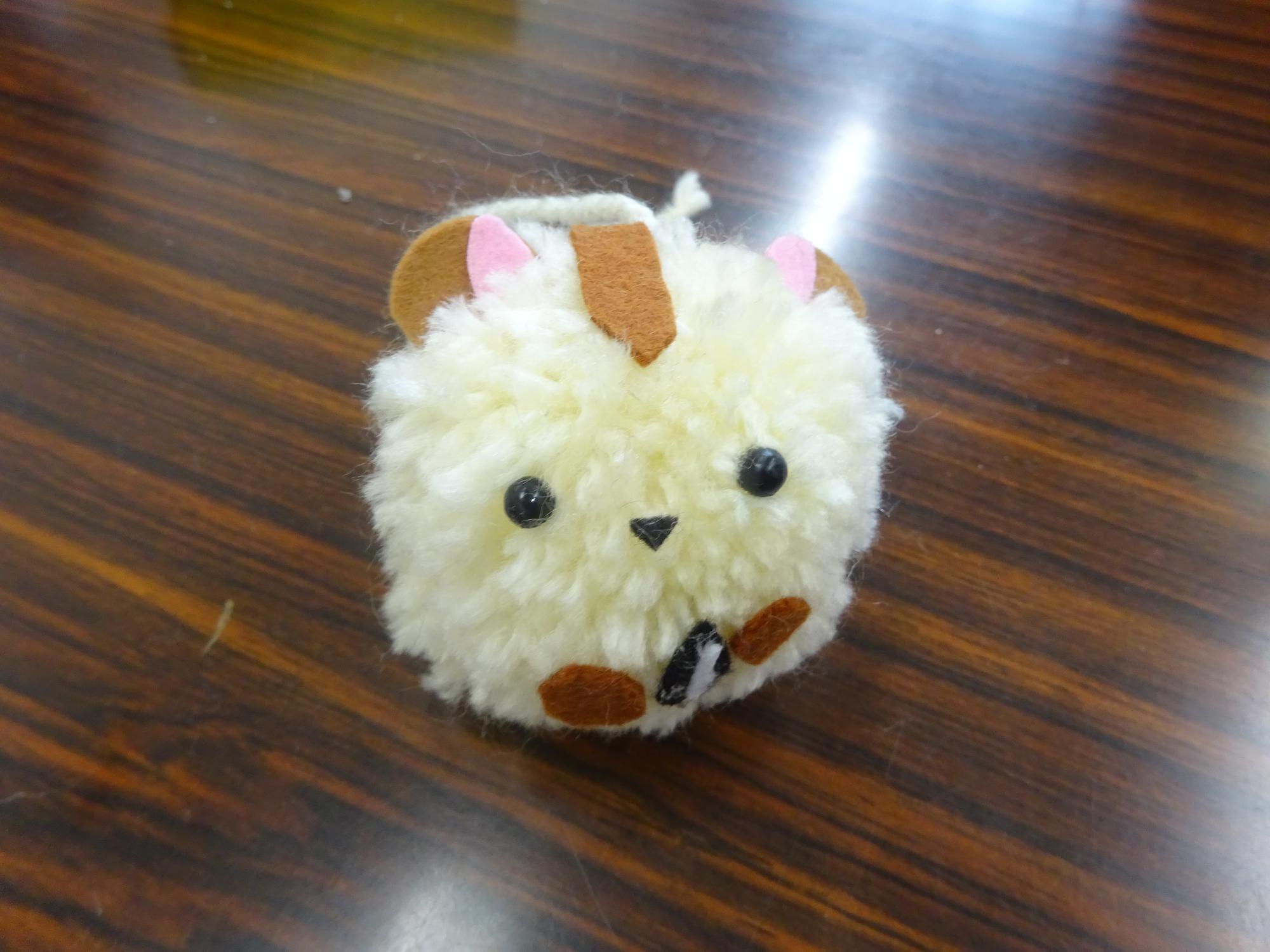 ペットのハムスターをモデルに作った作品の写真