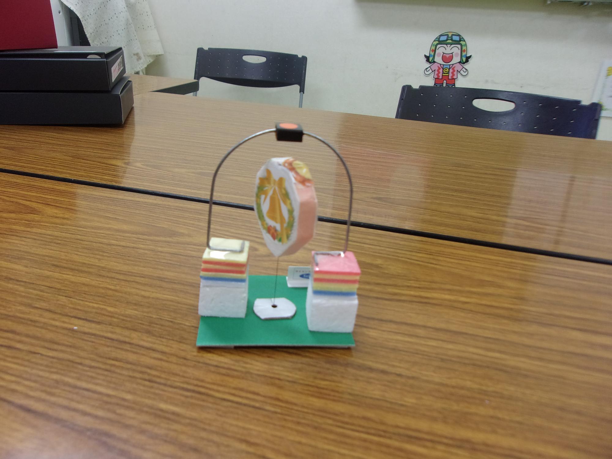 おもしろサイエンス教室にて完成した作品の写真