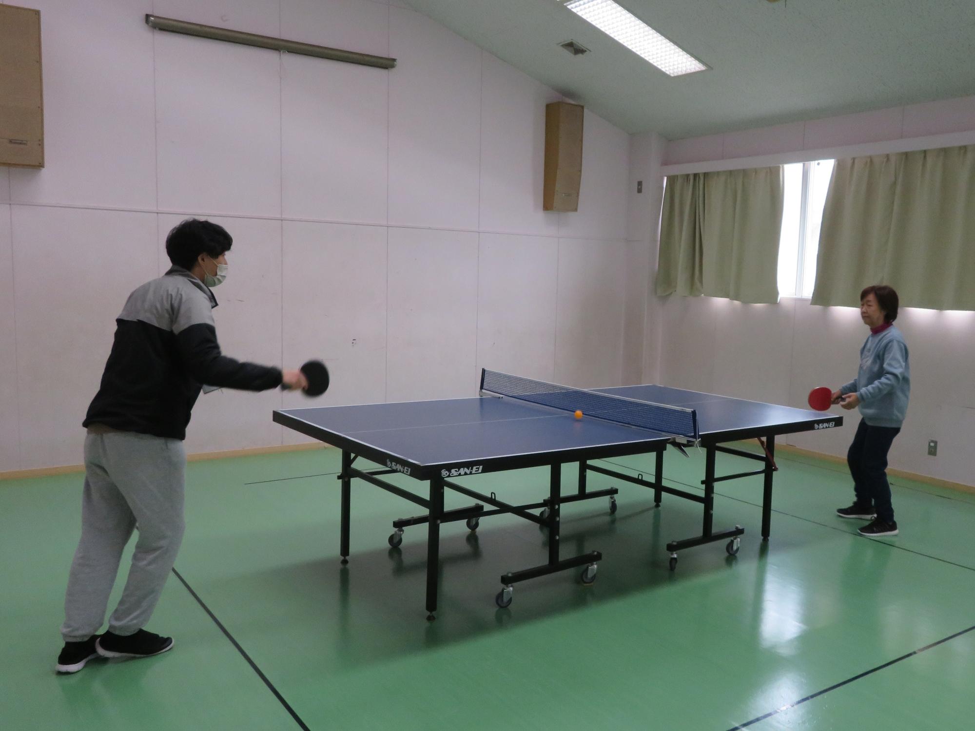 卓球交流会＆花植え会3月