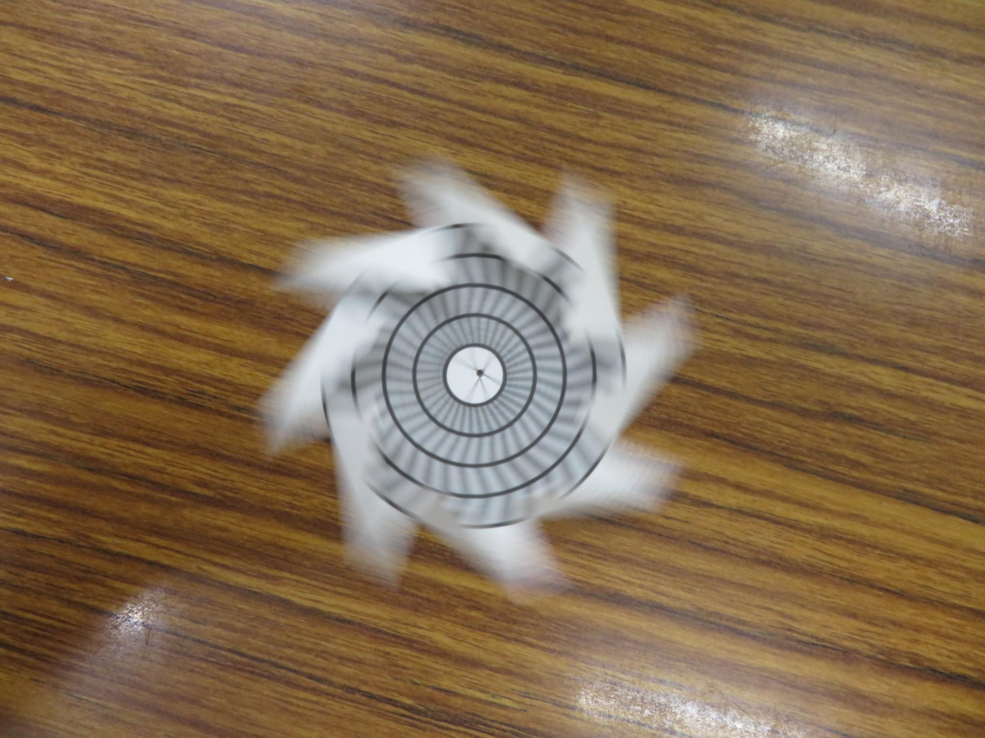 ふきゴマの回る様子の写真