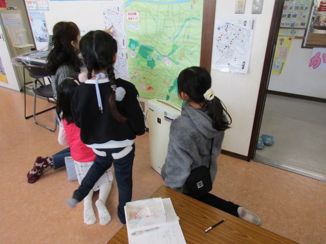 安全マップを作っている写真