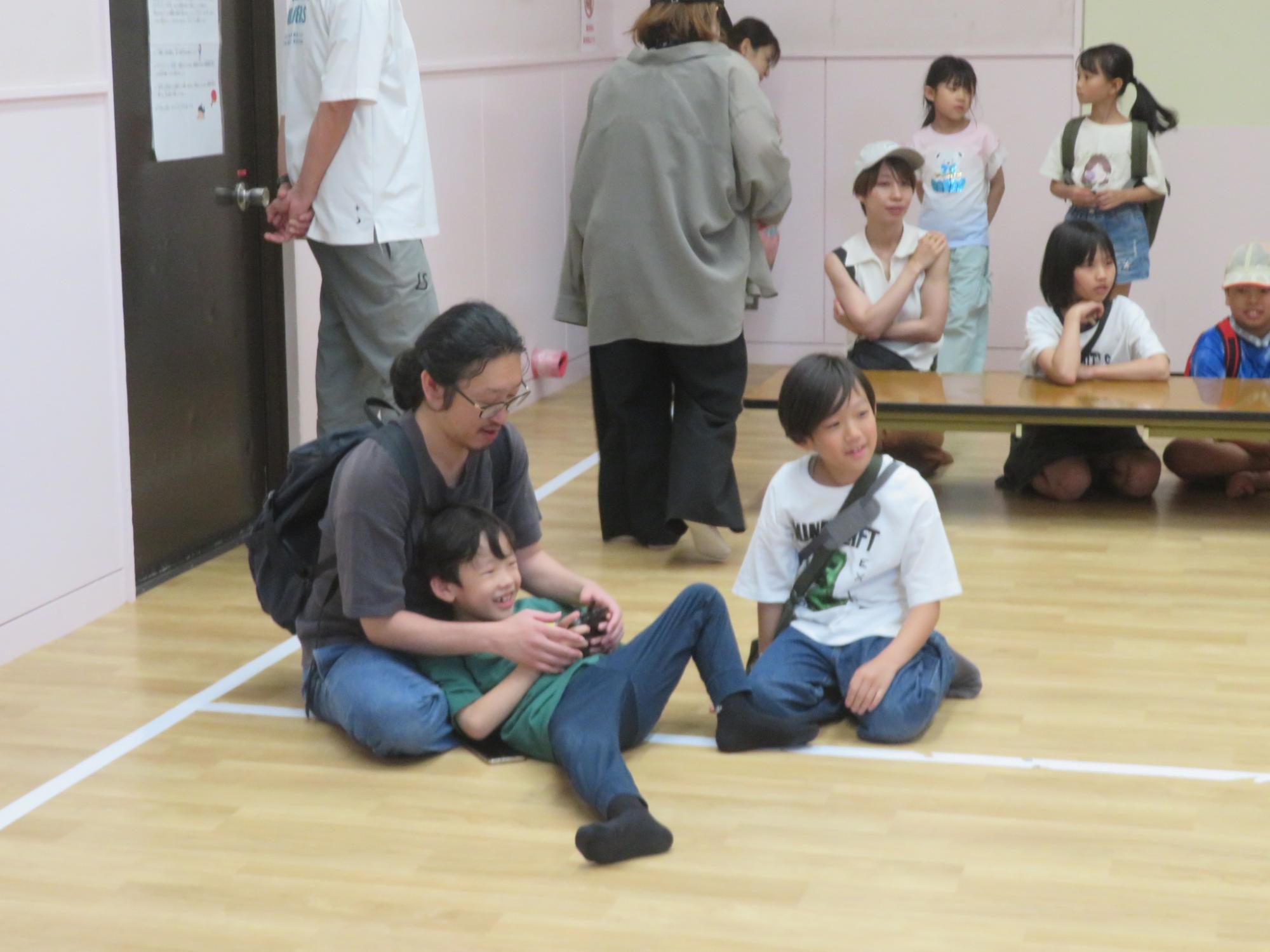 親子で楽しんでいました