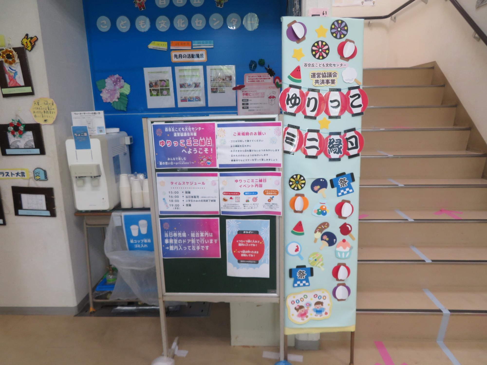 ゆりっこミニ縁日の看板
